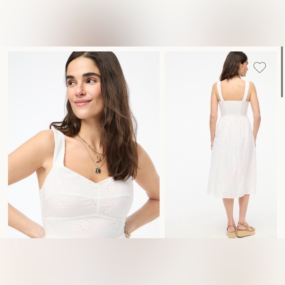 NWT J.Crew Factory Eyelet midi dress